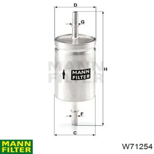 W71254 Mann-Filter Масляный фильтр двигателя