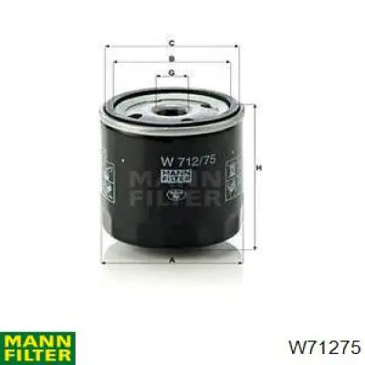 Filtro de aceite W71275 Mann-Filter