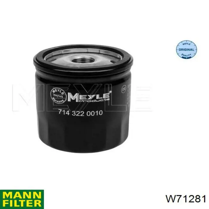 Filtro de aceite W71281 Mann-Filter