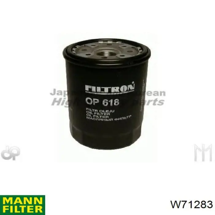 Масляный фильтр W71283 Mann-Filter