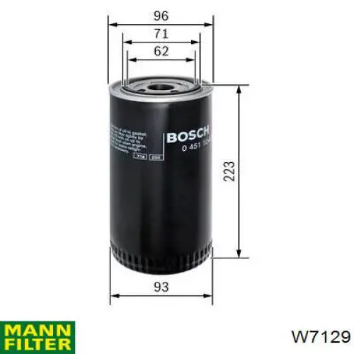 Масляный фильтр W7129 Mann-Filter