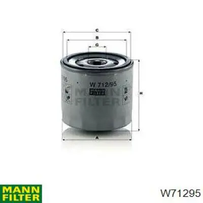 Filtro de aceite W71295 Mann-Filter