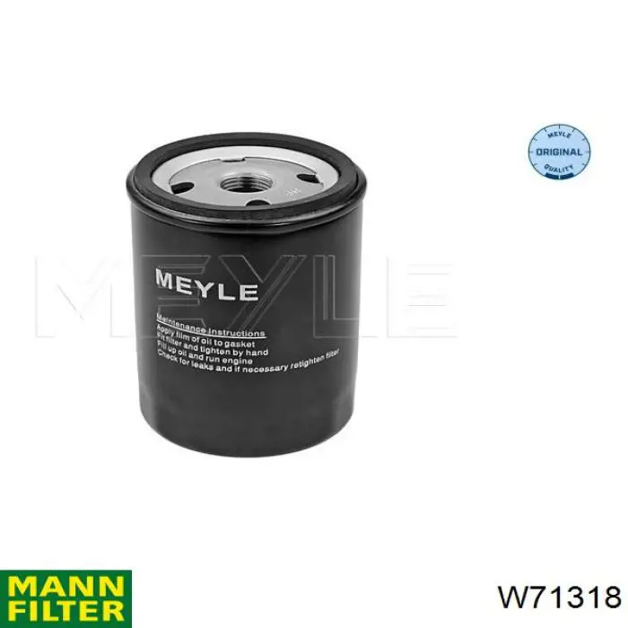 Filtro de aceite W71318 Mann-Filter