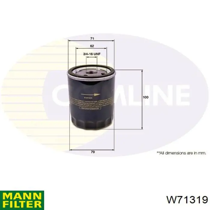 Купить W71319 Mann-Filter Фильтр центробежный очистки масла