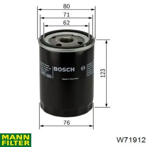 Купить W71912 Mann-Filter Фильтр центробежный очистки масла