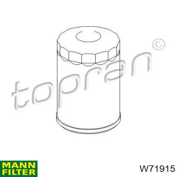 Фильтр масла Mann-Filter W71915