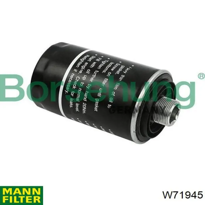 Фильтр очистки масла центробежный Mann-Filter W71945 цена, от 15.38 USD