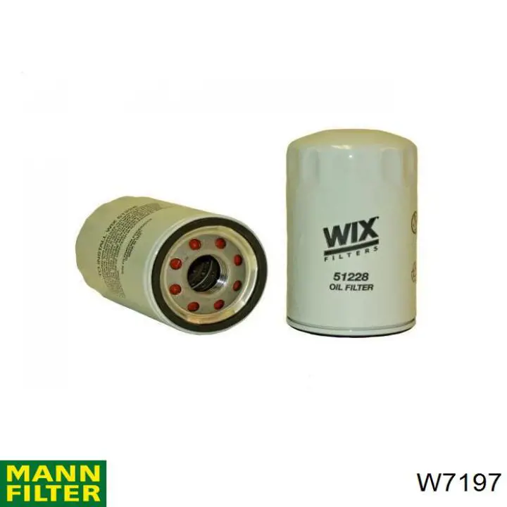 W7197 Mann-Filter Масляный фильтр двигателя