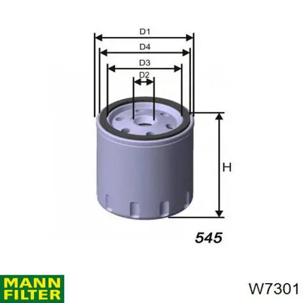 Фильтр масла Mann-Filter W7301
