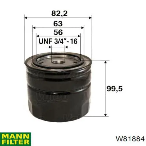 W81884 Mann-Filter масляный фильтр