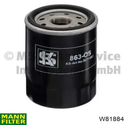 W81884 Mann-Filter Масляный фильтр двигателя