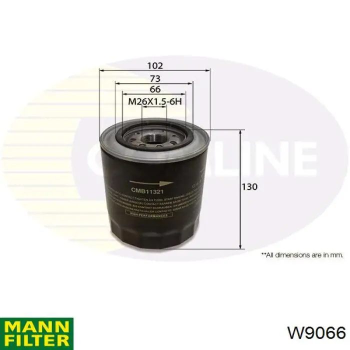 Фильтр масла Mann-Filter W9066