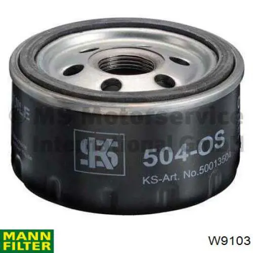 Filtro de aceite W9103 Mann-Filter