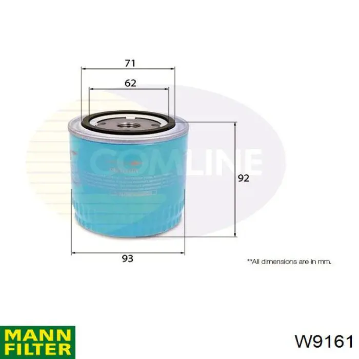 Купить W9161 Mann-Filter Фильтр центробежный очистки масла