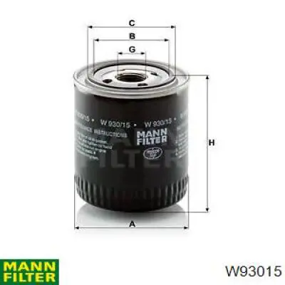 W93015 Mann-Filter масляный фильтр