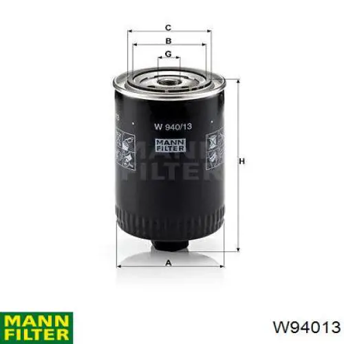 Фильтр масла Mann-Filter W94013