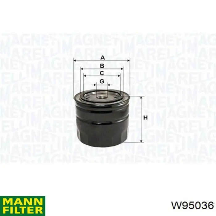 Масляный фильтр W95036 Mann-Filter