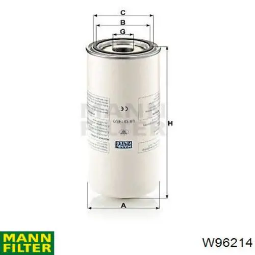 Фильтр масла Mann-Filter W96214