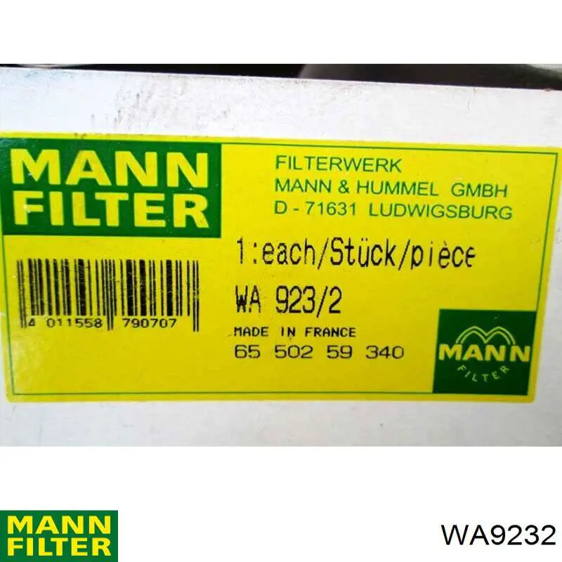 Filtro del refrigerante WA9232 Mann-Filter
