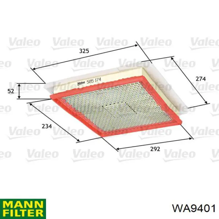 Фильтр системы охлаждения  Mann-Filter WA9401