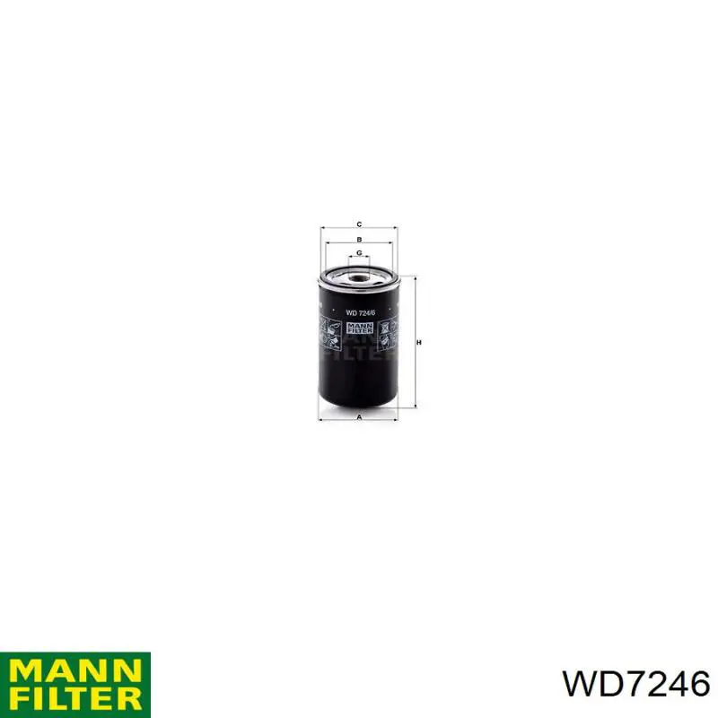 Фильтр гидравлики рулевой рейки Mann-Filter WD7246 цена, от 18.26 USD
