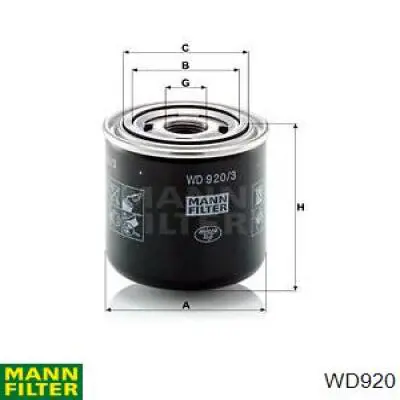 Фильтр гидравлической системы WD920 Mann-Filter