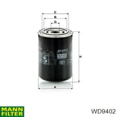 Filtro hidráulico WD9402 Mann-Filter