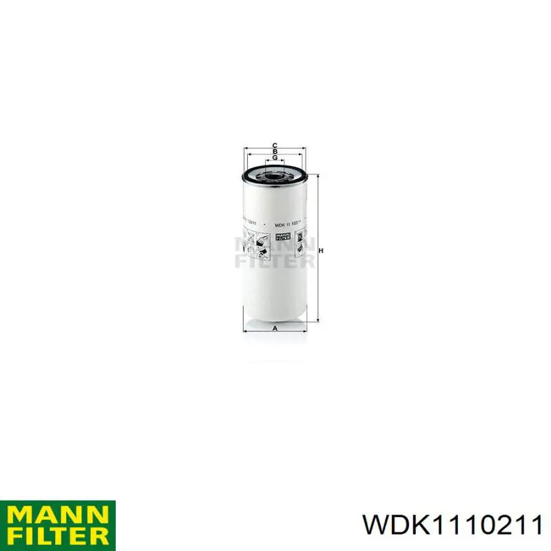 WDK1110211 Mann-Filter топливный фильтр