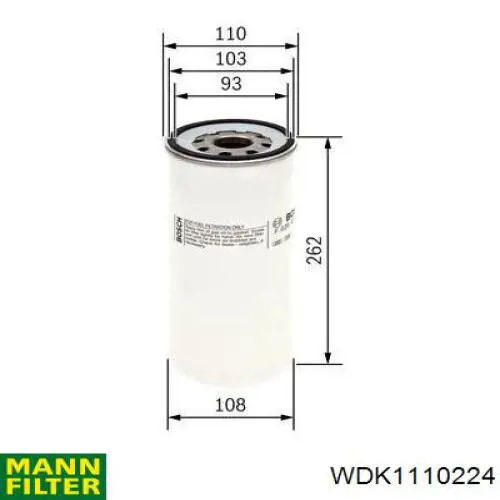 Filtro combustible WDK1110224 Mann-Filter