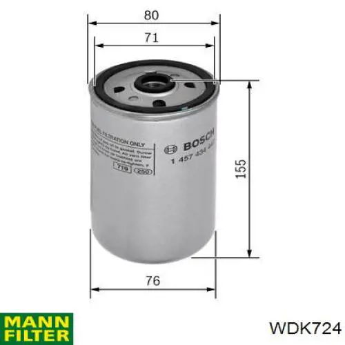 Топливный фильтр WDK724 Mann-Filter