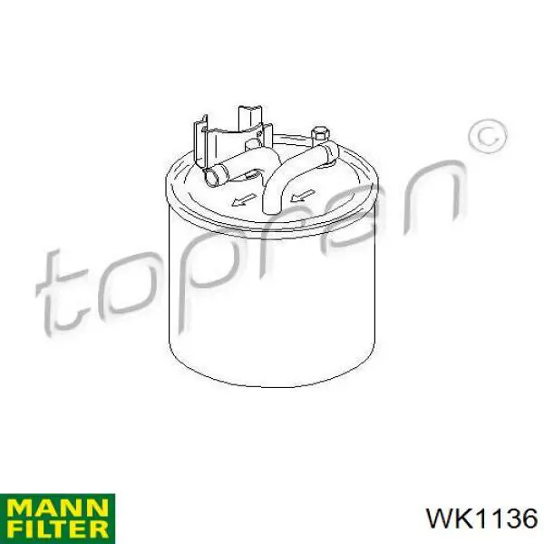 Топливный фильтр 113255 Hans Pries (Topran)