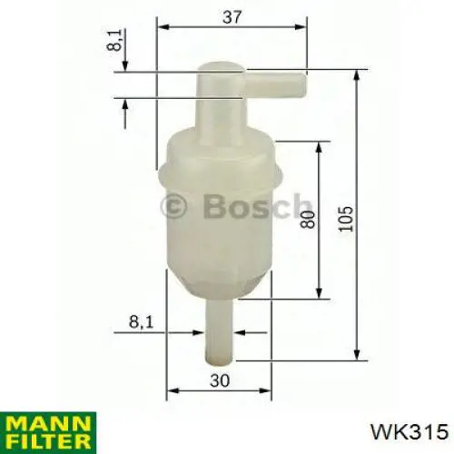 WK315 Mann-Filter топливный фильтр