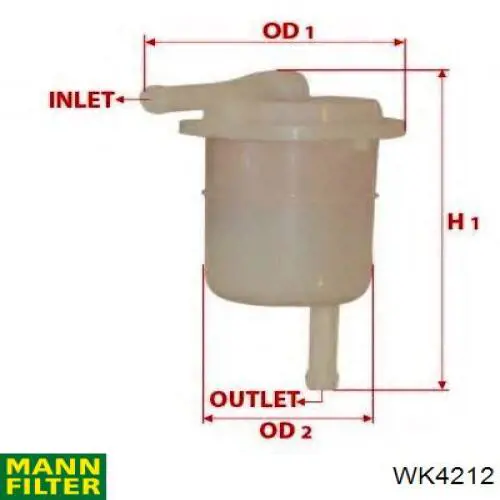 Filtro combustible WK4212 Mann-Filter