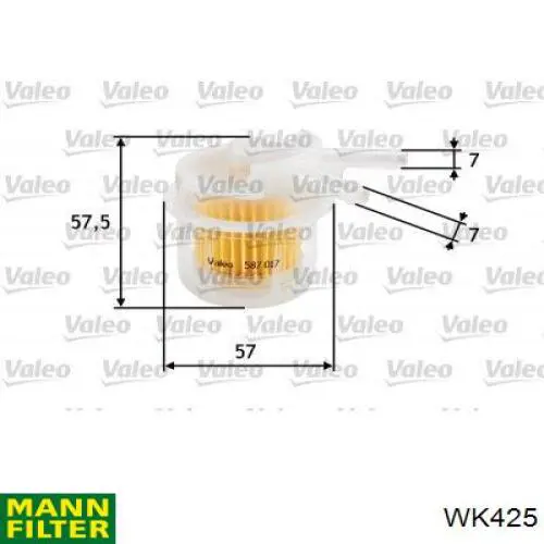 Фильтр тонкой очистки топлива Mann-Filter WK425 цена, от 2.58 USD