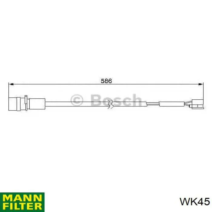 Фильтр тонкой очистки топлива Mann-Filter WK45 цена, от 4.22 USD