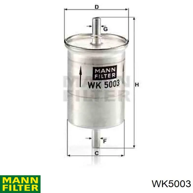 Filtro combustible WK5003 Mann-Filter