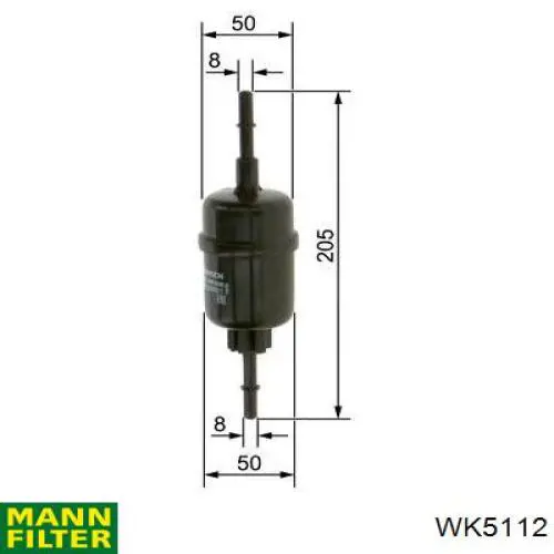 Топливный фильтр WK5112 Mann-Filter