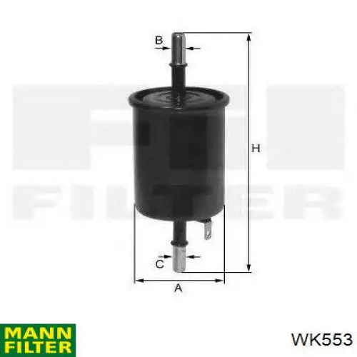 Фильтр тонкой очистки топлива Mann-Filter WK553 цена, от 7.75 USD