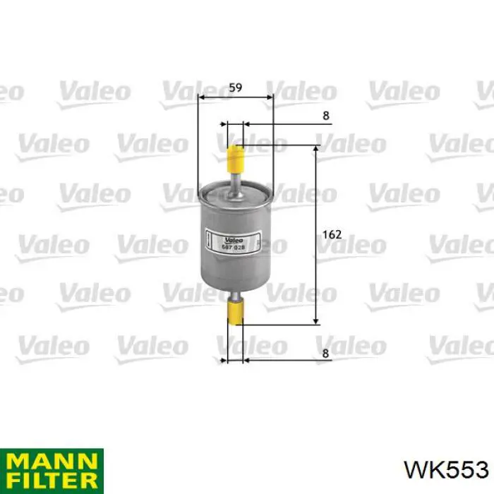 Купить WK553 Mann-Filter Фильтр-отстойник топлива грубой очистки