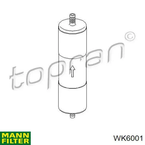 Купить WK6001 Mann-Filter Фильтр-отстойник топлива грубой очистки