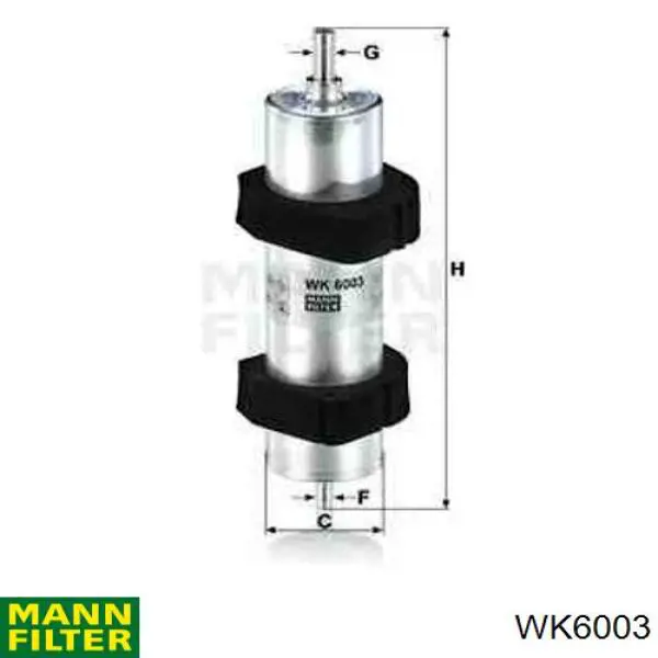 Купить WK6003 Mann-Filter Фильтр-отстойник топлива грубой очистки