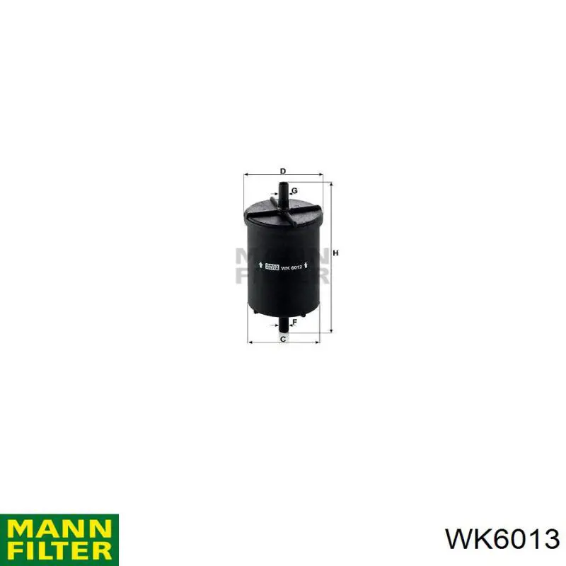 Filtro combustible WK6013 Mann-Filter