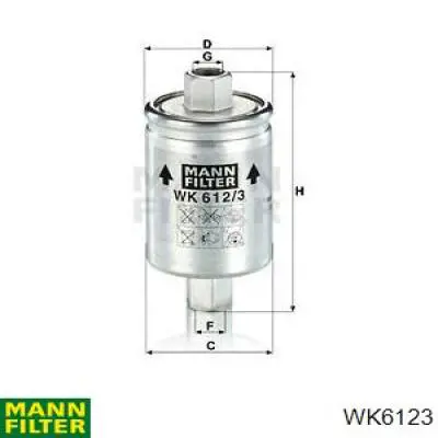 Filtro combustible WK6123 Mann-Filter