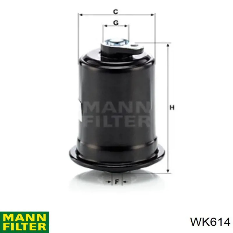 Filtro combustible WK614 Mann-Filter