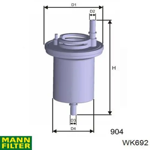 Топливный фильтр WK692 Mann-Filter