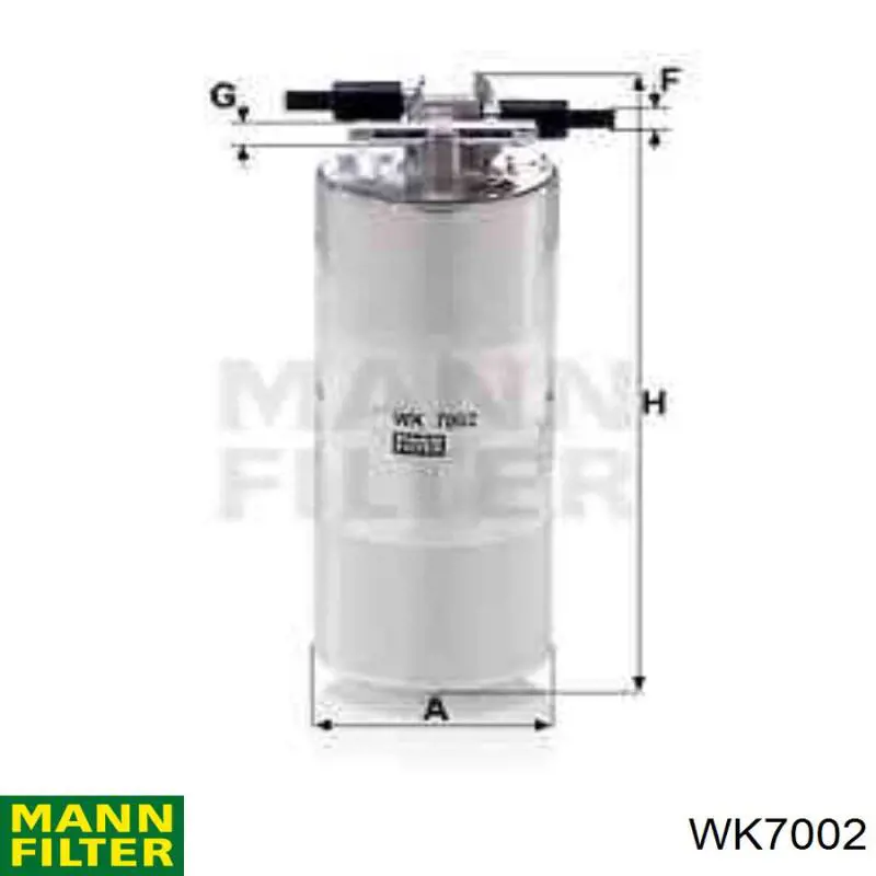 Фильтр тонкой очистки топлива Mann-Filter WK7002 цена, от 41.52 USD