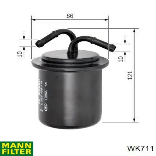 Filtro combustible WK711 Mann-Filter