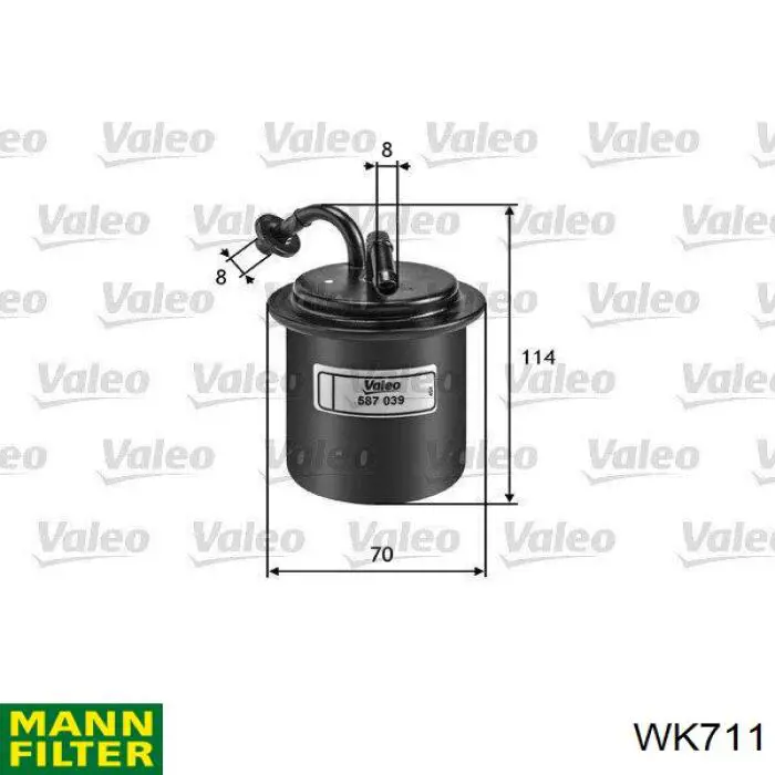 Топливный фильтр WK711 Mann-Filter