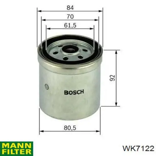 WK7122 Mann-Filter топливный фильтр