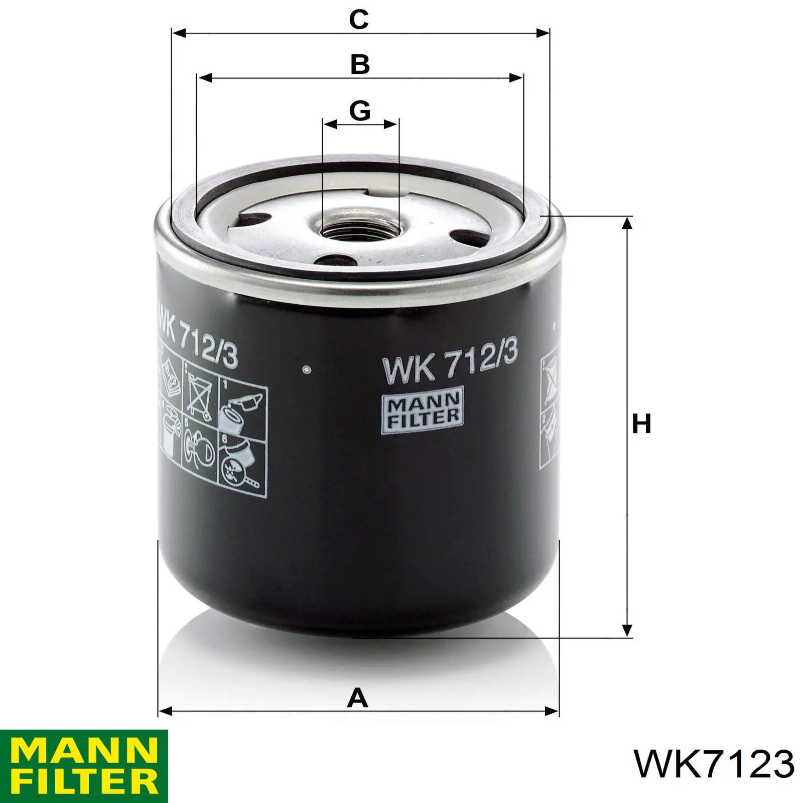 WK7123 Mann-Filter топливный фильтр